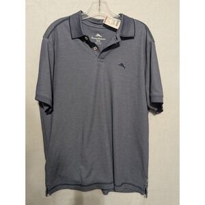 Tommy Bahama Mens Emfielder Polo Shirt Throne Blue Marlin Logo TR220487 M